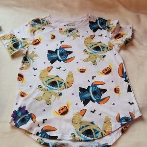 Disney Junior Medium & Large Shortsleeve Stitch Halloween Shirt.